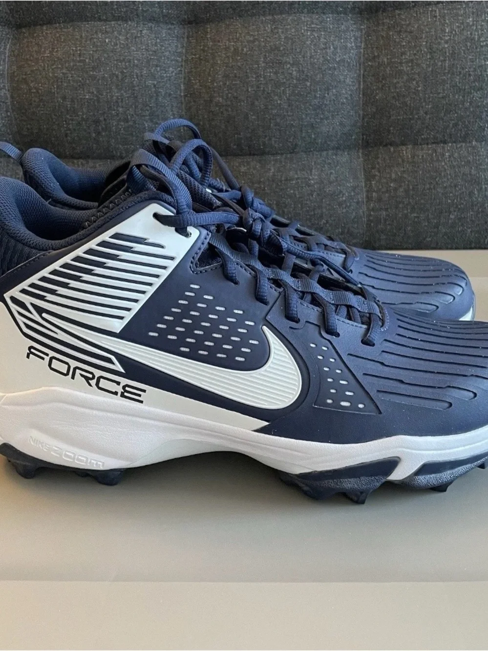 Mens Nike Force Savage Pro 3 Shark Football Cleats Size 14 Navy/White FJ8163-400